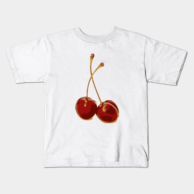 Cherry Fiesta Kids T-Shirt by patpatpatterns